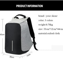 Load image into Gallery viewer, Original USB Charging Anti-Theft Backpack